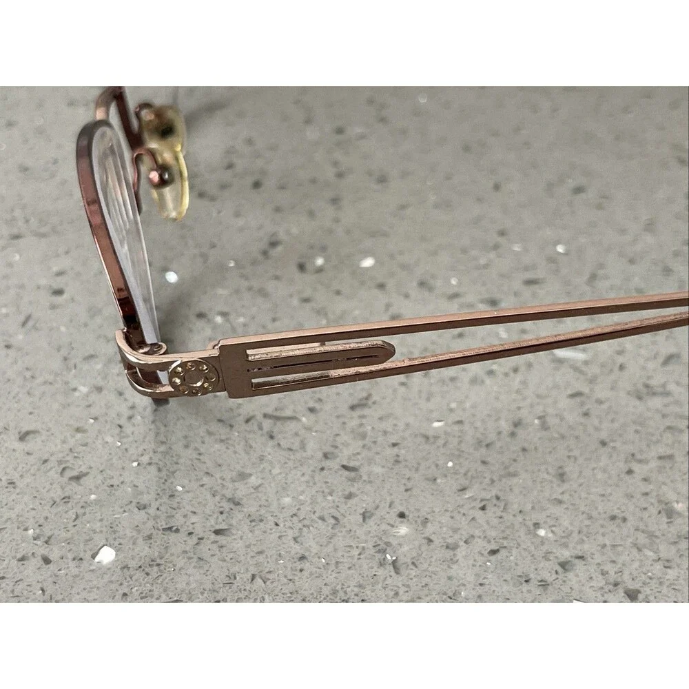Indie GRETA COGNAC SHINY BROWN EYEGLASSES GLASSES METAL FRAMES ONLY 51-18-140